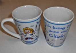 7 sehr schöne Tassen, mit Engeln und Sprüchen