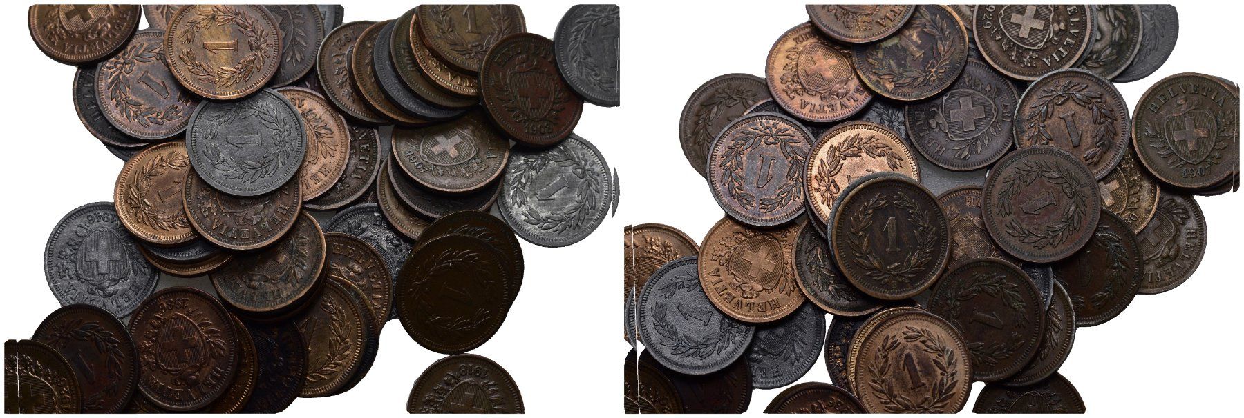 Toutes les monnaies: Schweiz 1 Rappen Lot – D'occasion à Bern par numismatictops