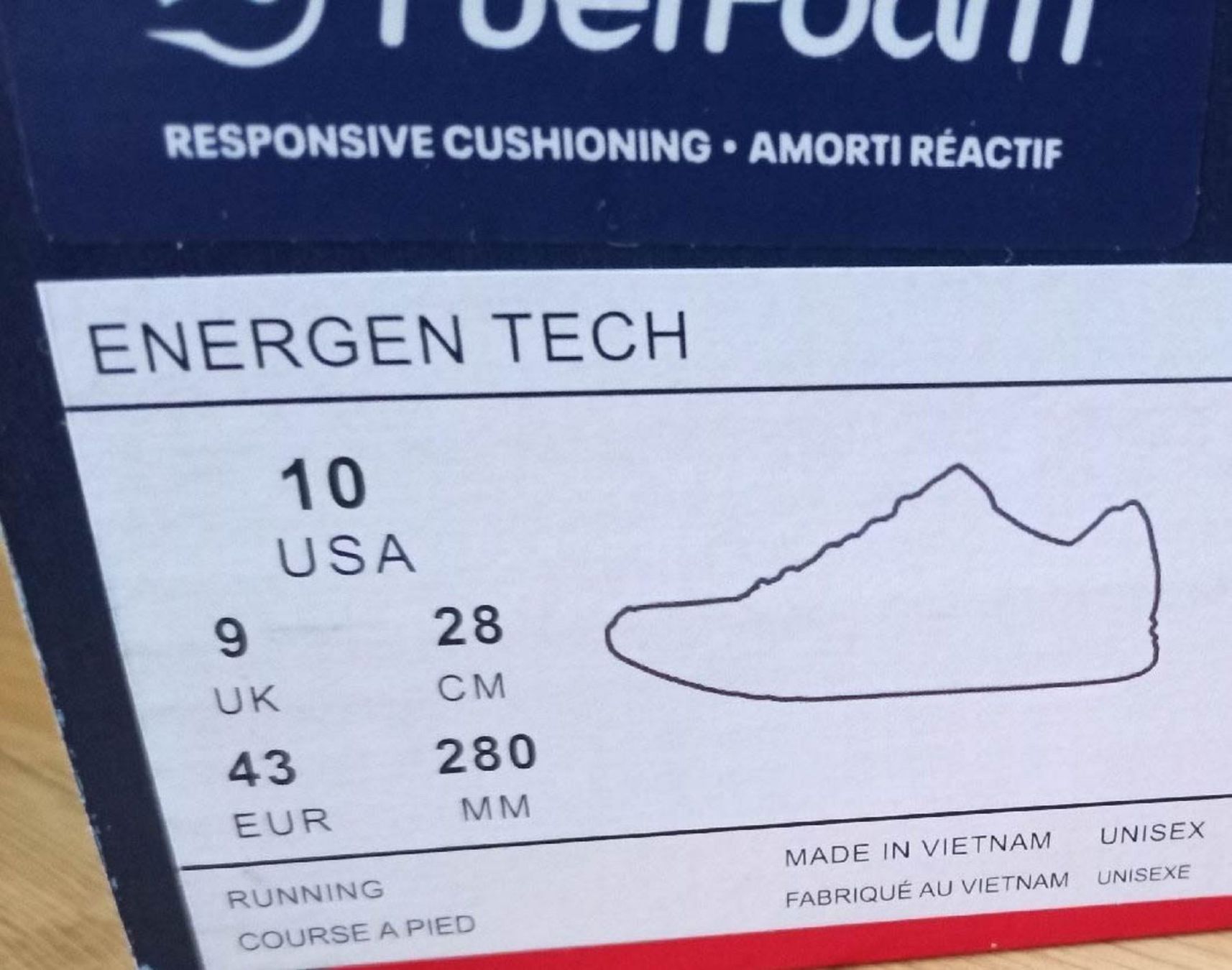 Reebok Herrenschuhe: Deadstock Reebok Energen Tech White Red Blue - taille 43 – Neu und originalverpackt aus Genève von dorco 9