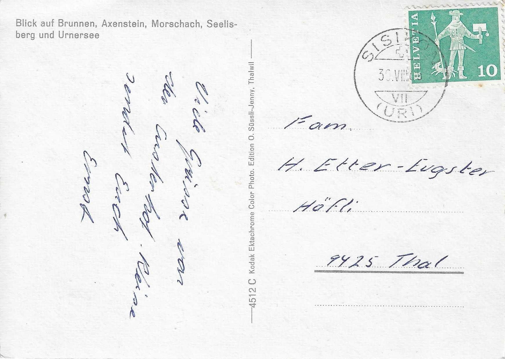 Cartoline postali: Blick auf Brunnen SZ – Usato da Rothrist venduto da Stranglehold 1