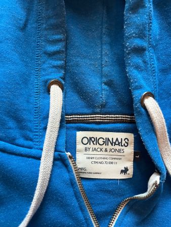Sweat à capuche Jack & Jones bleu, taille L, mi-saison