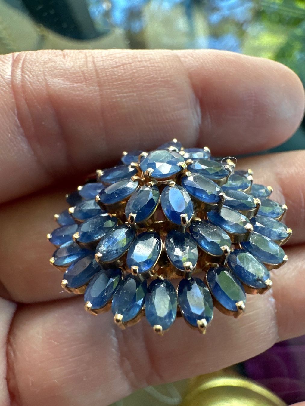 Ciondoli: Blue Sapphire vintage pendant – Usato da Genève venduto da val_rp9x