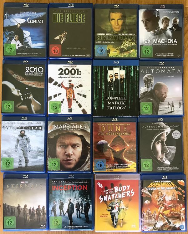16 ScienceFiction BluRayFilme Klassiker und modern Kaufen auf Ricardo