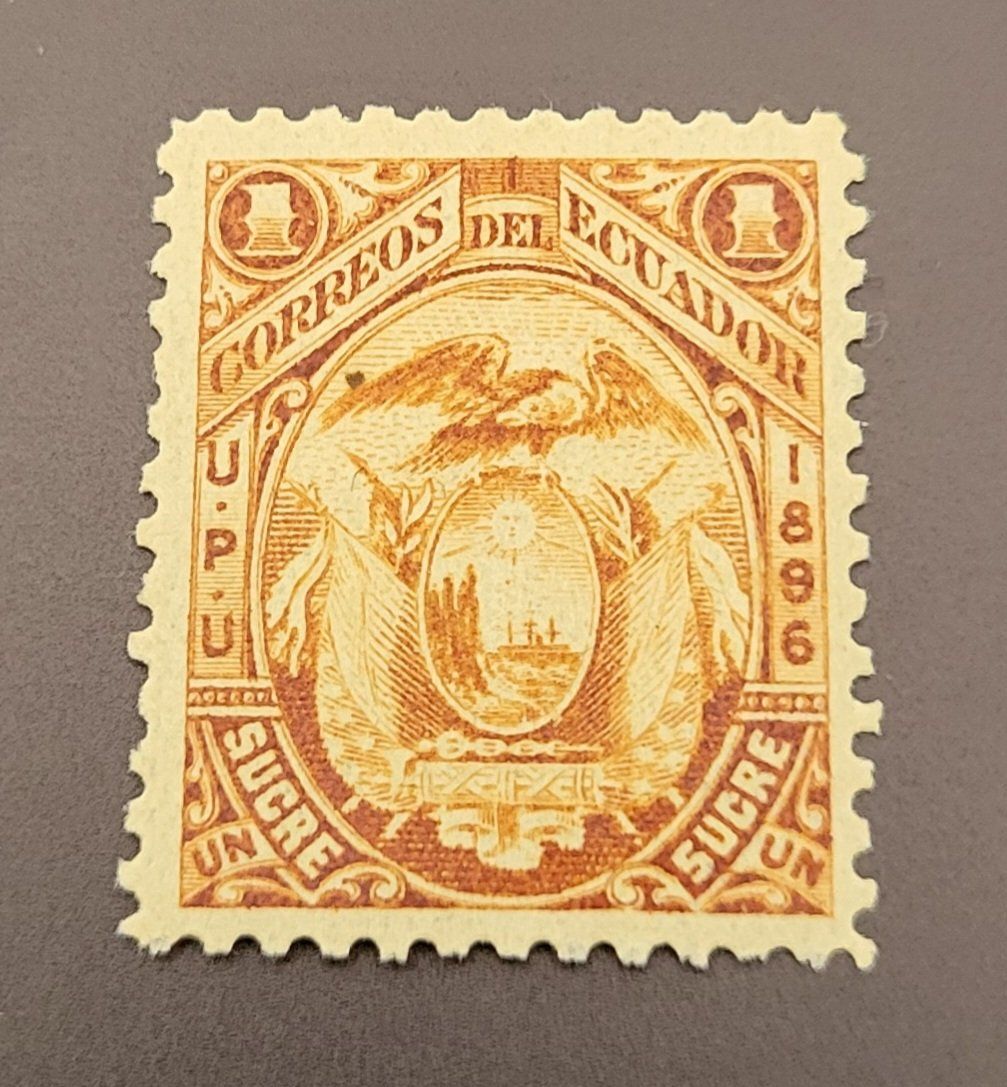 Tutti i francobolli: Ecuador 1896 alte briefmarke – Usato da St Gallen venduto da Stampsalshobby