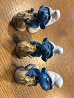 Schlumpf Figuren mit Säckchen 3 Stück Konvolut