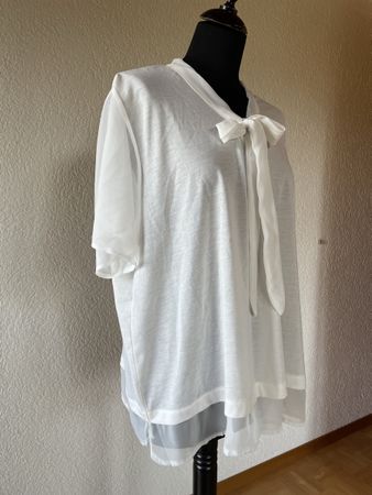 Weisse bluse Schleife Gr. 50 Business festlich kl stern