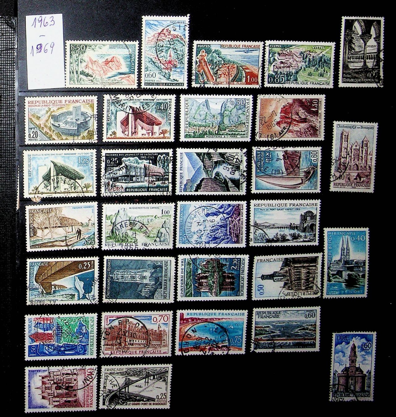 Alle Briefmarken: FRANCE TIMBRES OBLITÉRÉS 1963-1969  /U383 – Gebraucht aus Estavayer-le-Lac von nane85