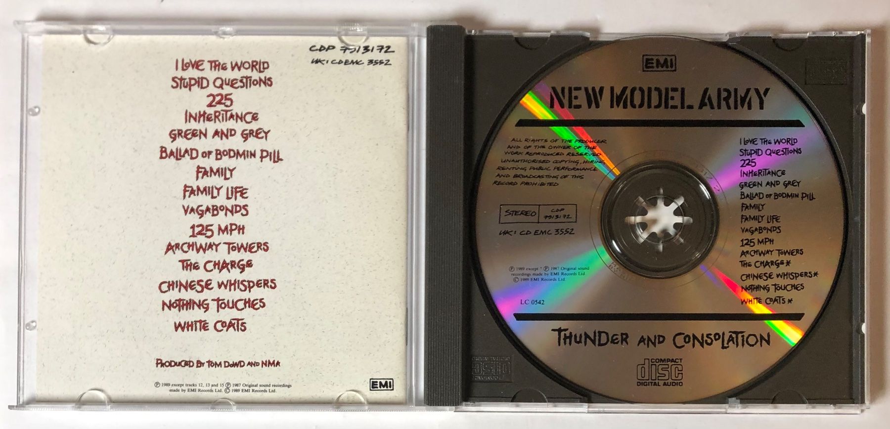 CD: NEW MODEL ARMY - THUNDER AND CONSOLATION – Usato da Poliez-Pittet venduto da Newtown-Records 2