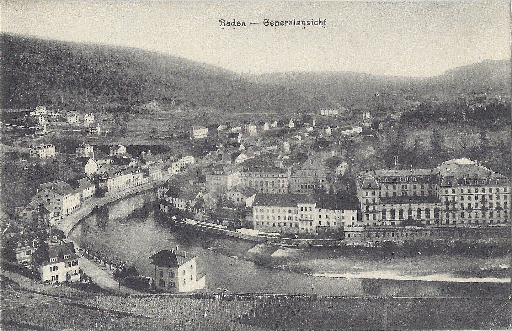 Cartes postales: Baden  --  Generalansicht – D'occasion à Bütschwil par Jackson1A