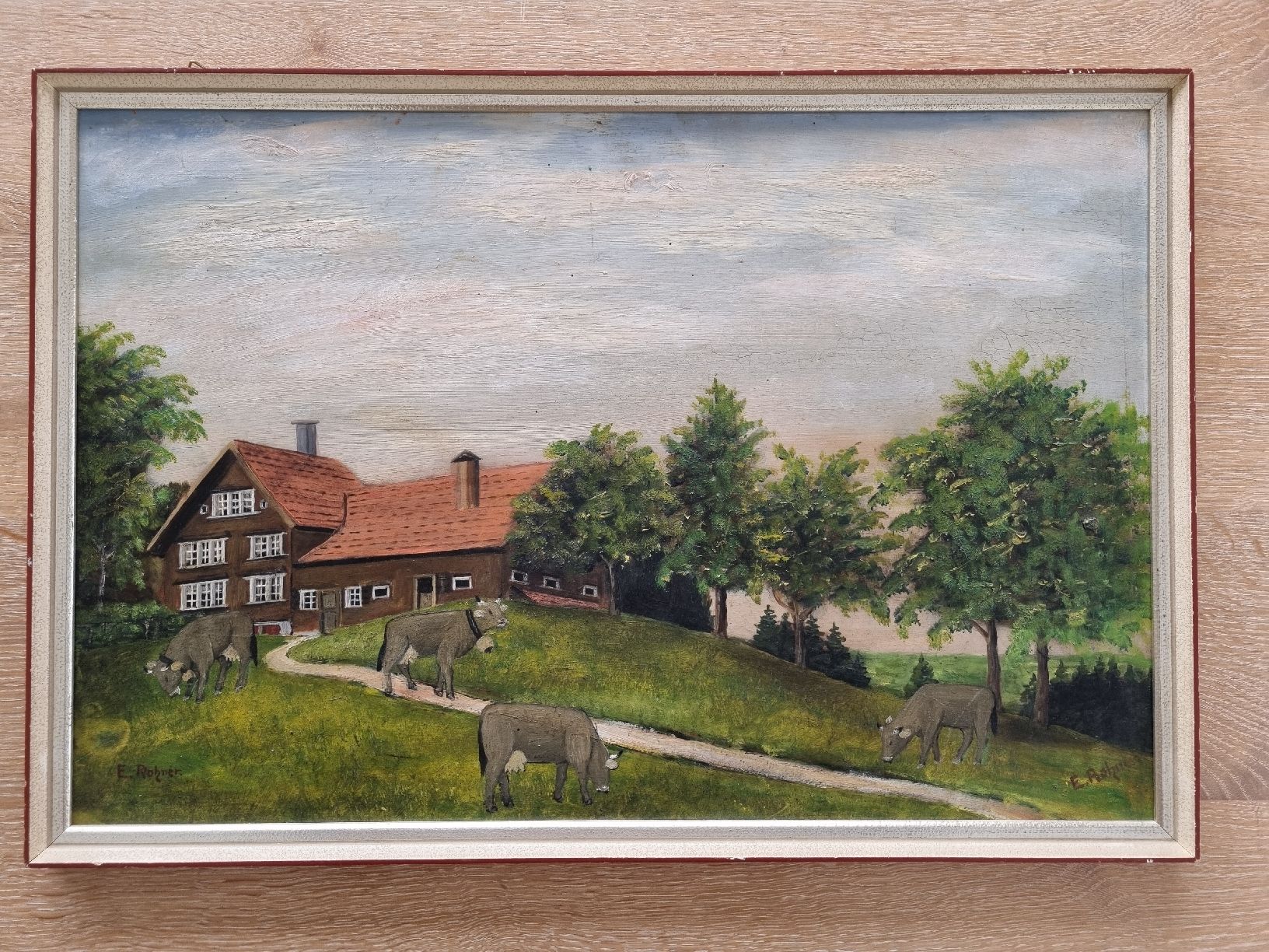 Dipinti: Appenzellerbild Öl auf Holz von E. Rohner – Usato da Abtwil SG venduto da danikari