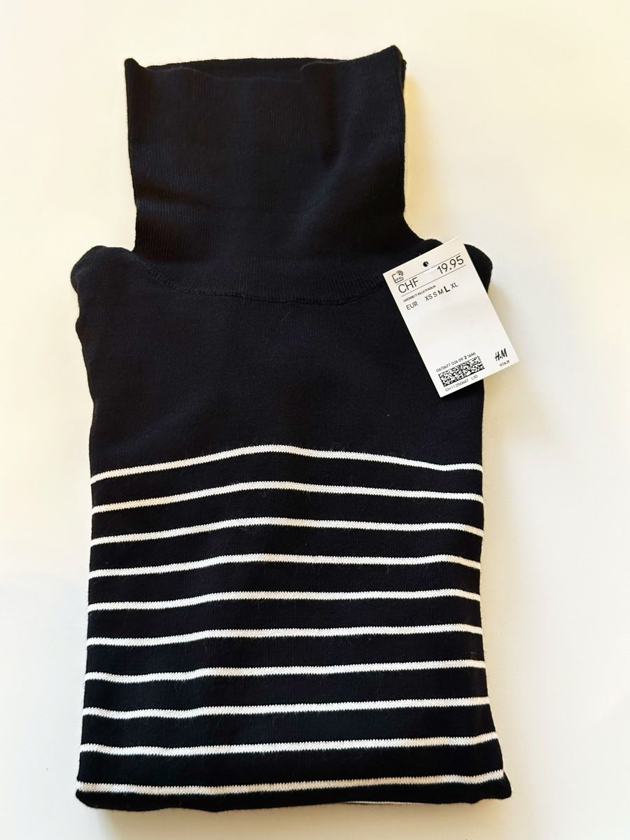 H&M Pullover & Sweatshirts: H&M RollkragenPullover, Grösse L, gestreift, neu mit Etikett – Neu (gemäss Beschreibung) aus Eglisau von Brewster1 7