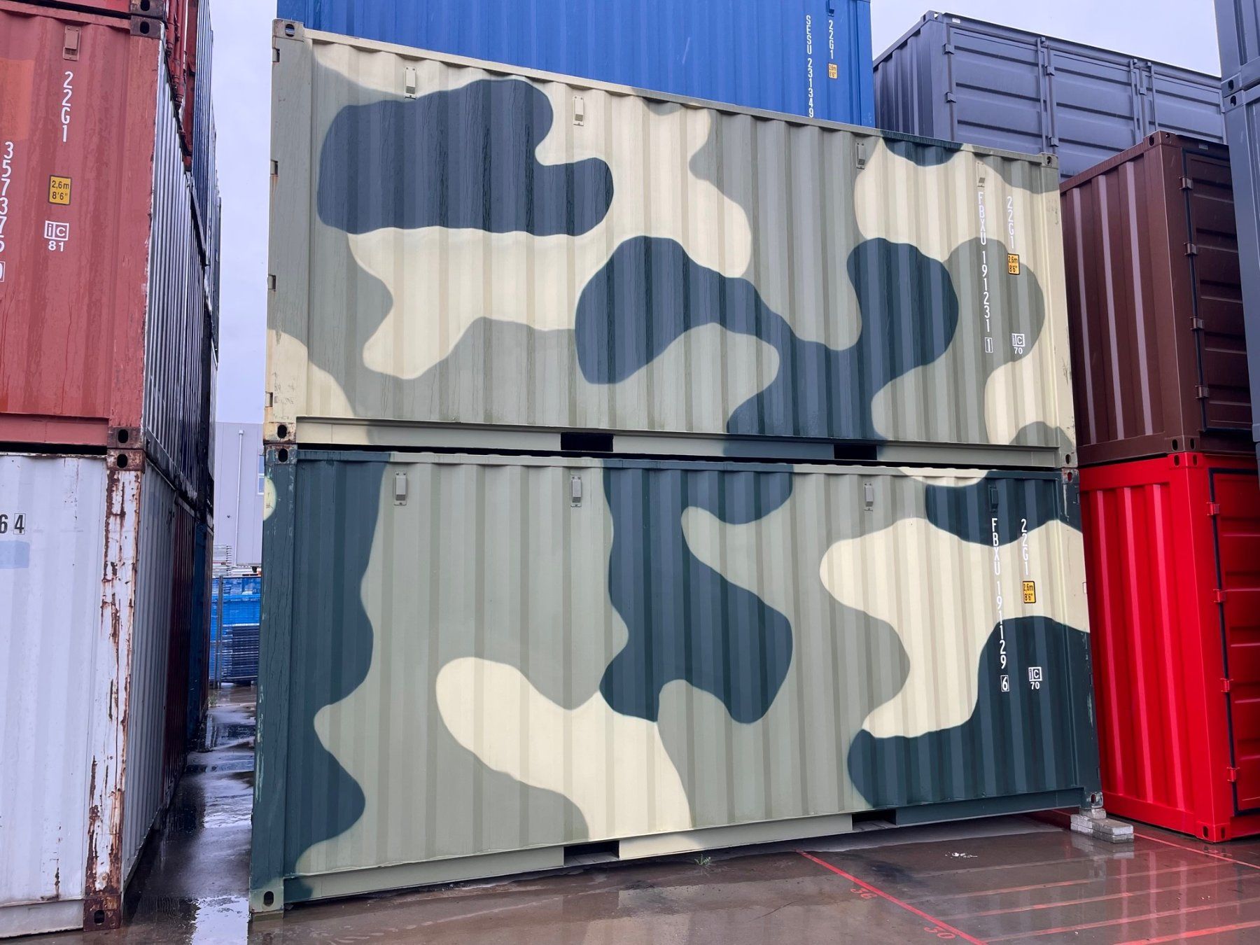 Baucontainer: 20' Seecontainer Army, Container, Lager, Garage, Armee! – Neu (gemäss Beschreibung) aus Kradolf von BKSAG 6