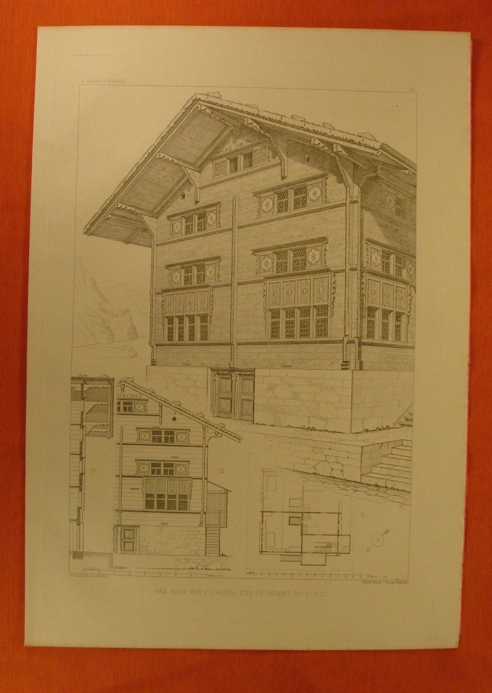 Schilder: RUETI, RÜTI, STAHLRADIERUNG 1886 – Gebraucht aus Grüningen von Kartensammler 1