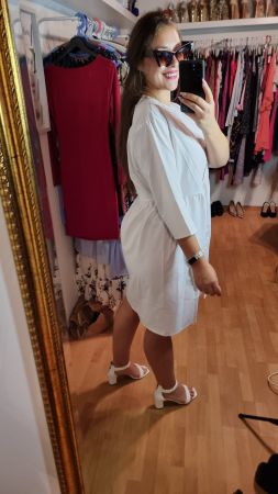 Weisses Sommerkleid Gr. 42/44 - luftig leicht! 👗☀️