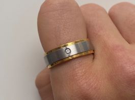 XENOX Solitär Edelstahl Ring