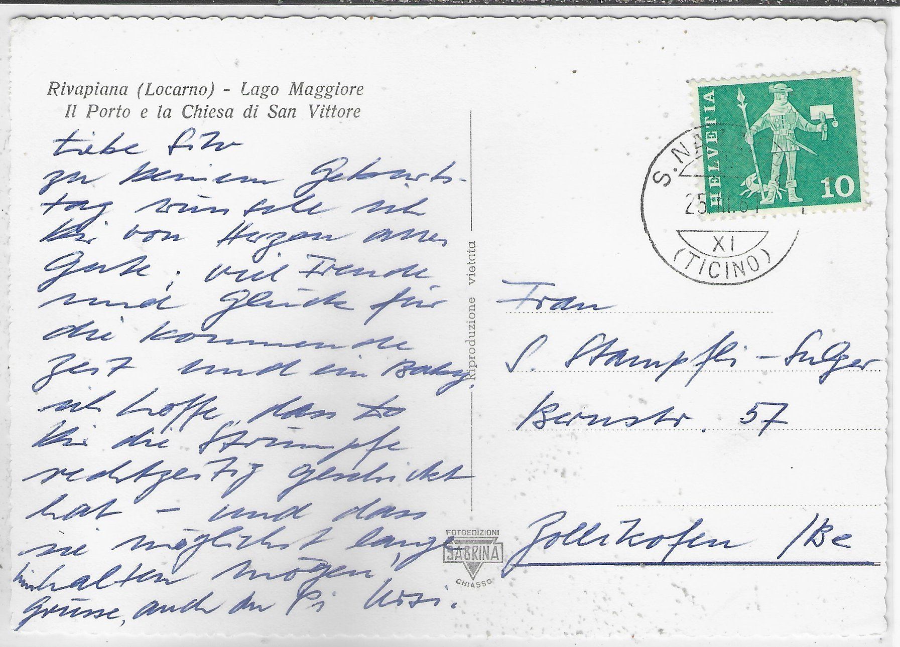 Cartoline postali: Rivapiana - Lago Maggiore – Usato da Ettingen venduto da Kartenplanet 1