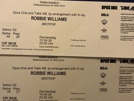 Robbie Williams 2 Sitzplatztickets 10.9.