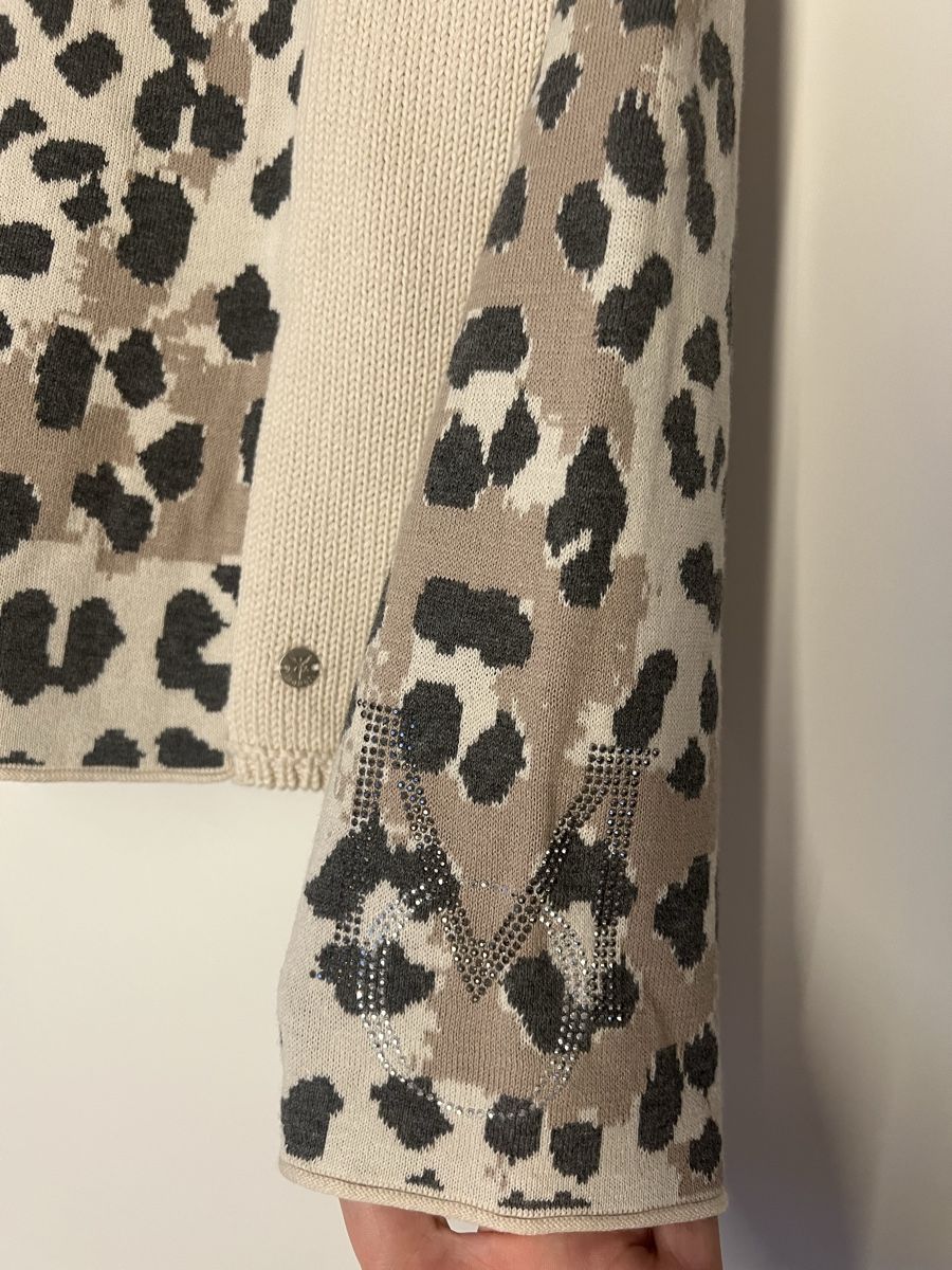 Monari Maglioni & Felpe: Monari Pullover mit Leo Muster, Gr. 38, Top Zustand! – Usato da Langenthal venduto da Alperose_5 4