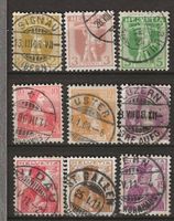 CH101 - 3 séries 1907-1909 obl.