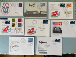 19 FDCs Genf Flughafen/Airport