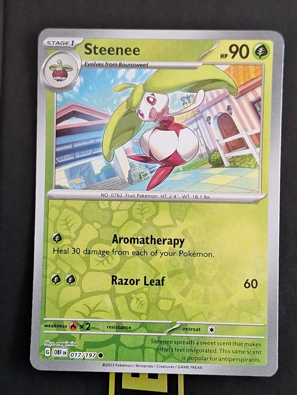 Pokémon Carte collezionabili: Steenee - Pokemon Reverse Holo Obsidian Flames – Usato da Altstätten SG venduto da GGsGameshop