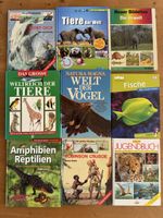 Diverse Sachbücher Tiere Vögel Urwelt Fische