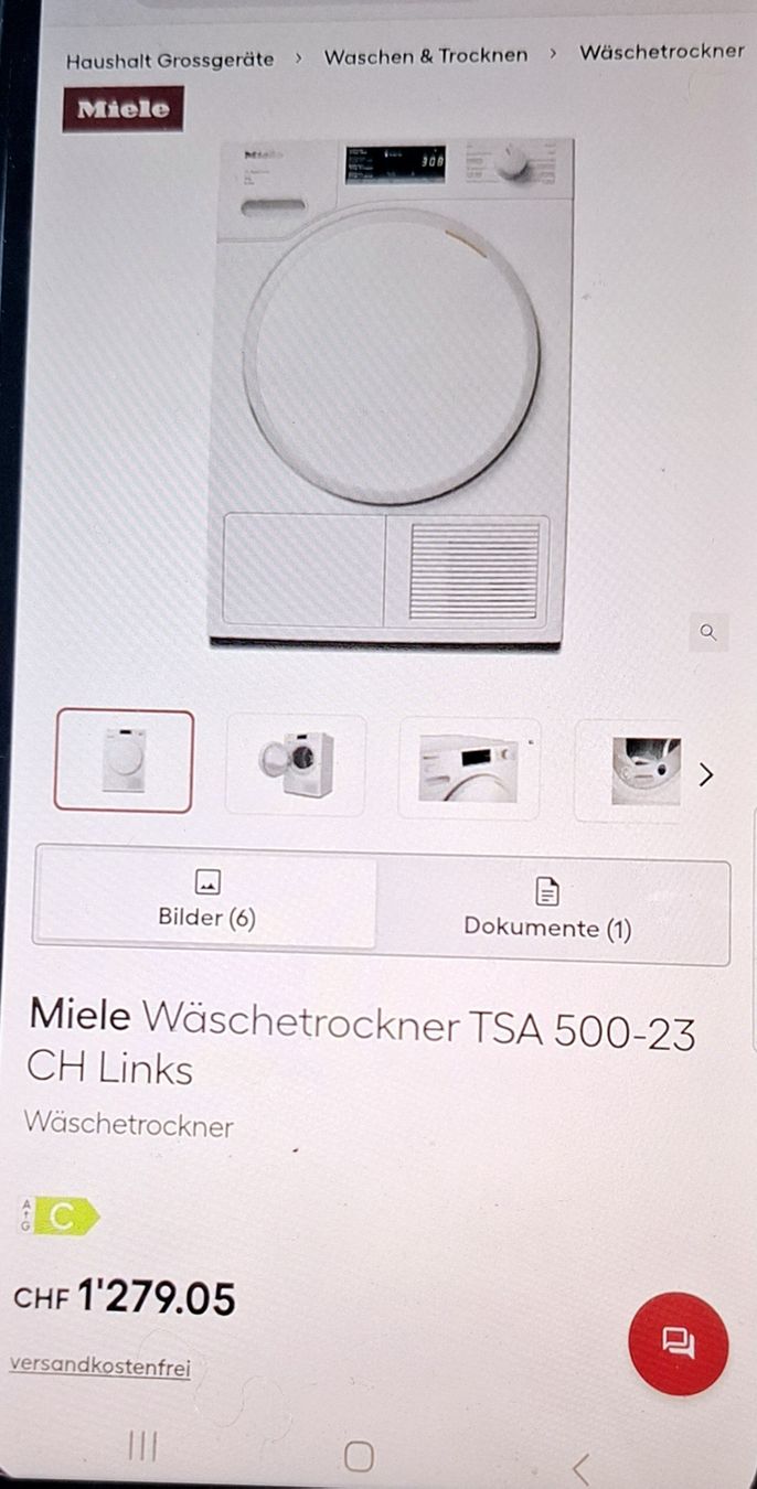 Séchoirs à linge: Wäschetrockner Miele – D'occasion à Muri AG par Lilo35 2