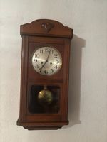 Wooden Wall Clock with Pendulum good condition