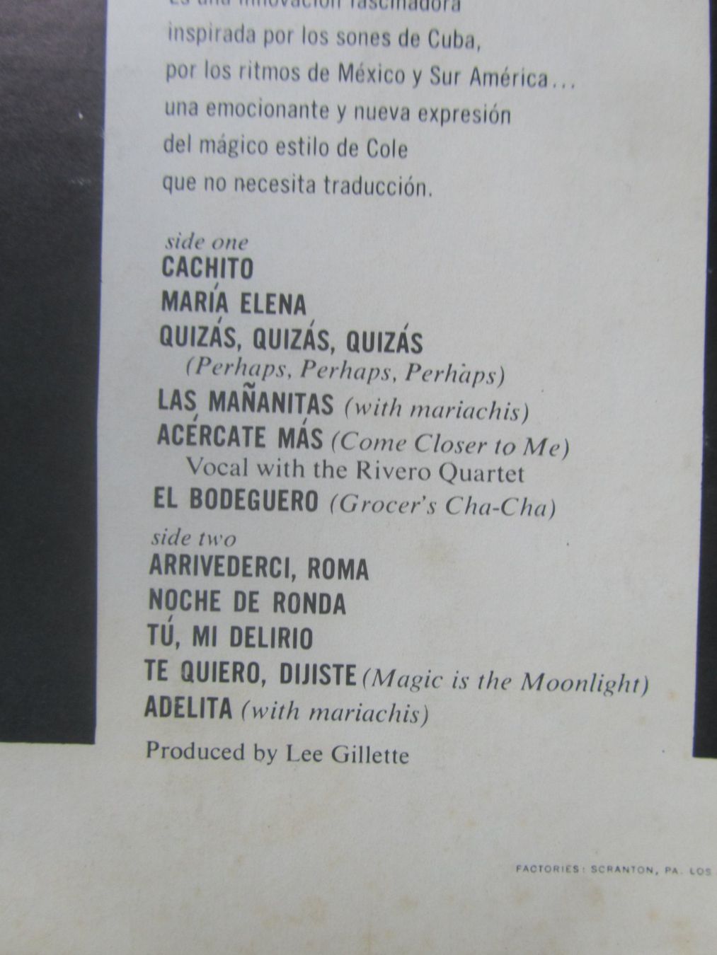 Dischi in vinile: Nat King Cole - Cole Espanol - Seltene LP             /cbl – Usato da Seengen venduto da mikelele 5