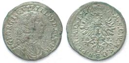 BRANDENBURG-BAYREUTH 1 Kreuzer 1716 GEORG WILHELM Silber