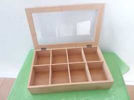 NEUE HOLZBOX mit 8 Fächern