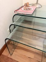 Set of 3 glass nesting tables