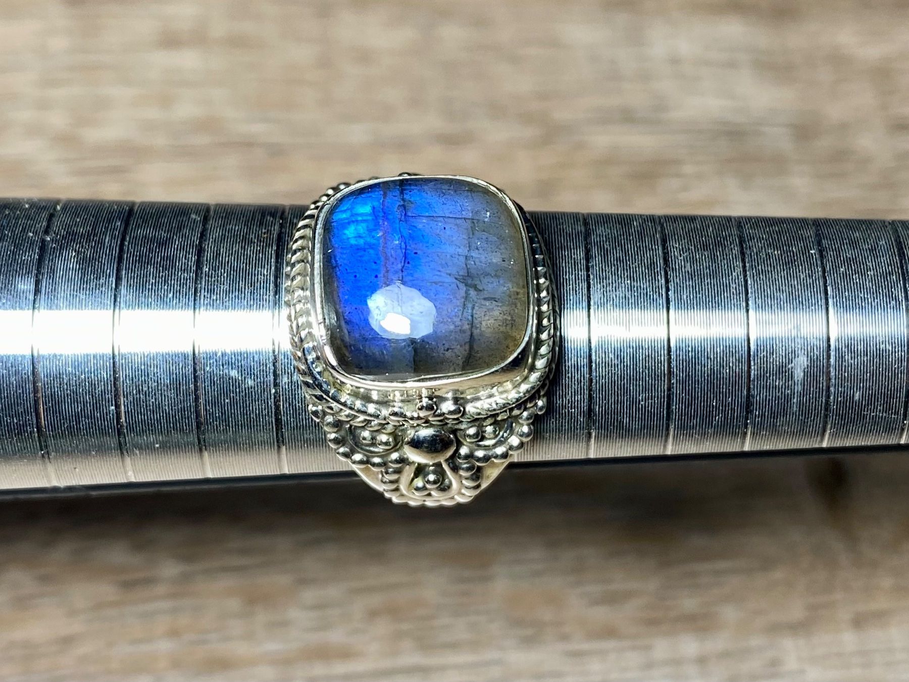 Anelli: Orientalischer Silber 925 Ring mit natürlichem Labradorit – Nuovo e nell'imballaggio originale da Laax venduto da Kiki_Kingdom3 9