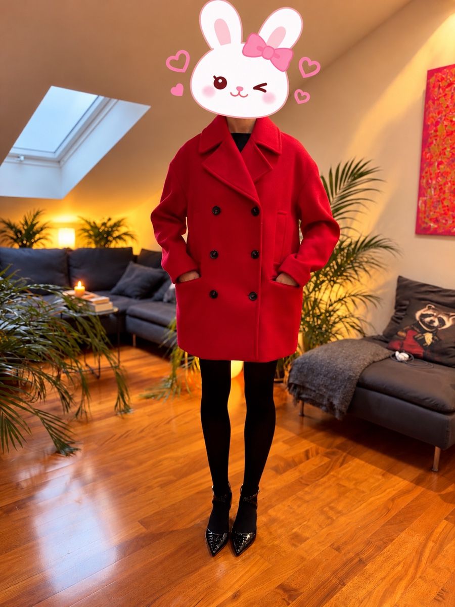 Zara Mäntel: Double Breasted Coat in Red, Size S – Neu (gemäss Beschreibung) aus Basel von ais_hf25 2