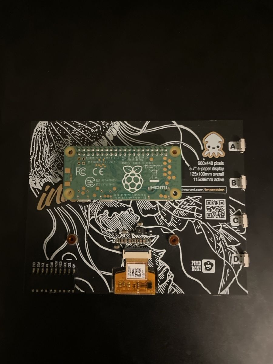Raspberry Pi PC: Raspberry Pi Zero WH mit Pimorino 5.7 E-Ink Display – Usato da Oberwil BL venduto da Benjamin_Austin