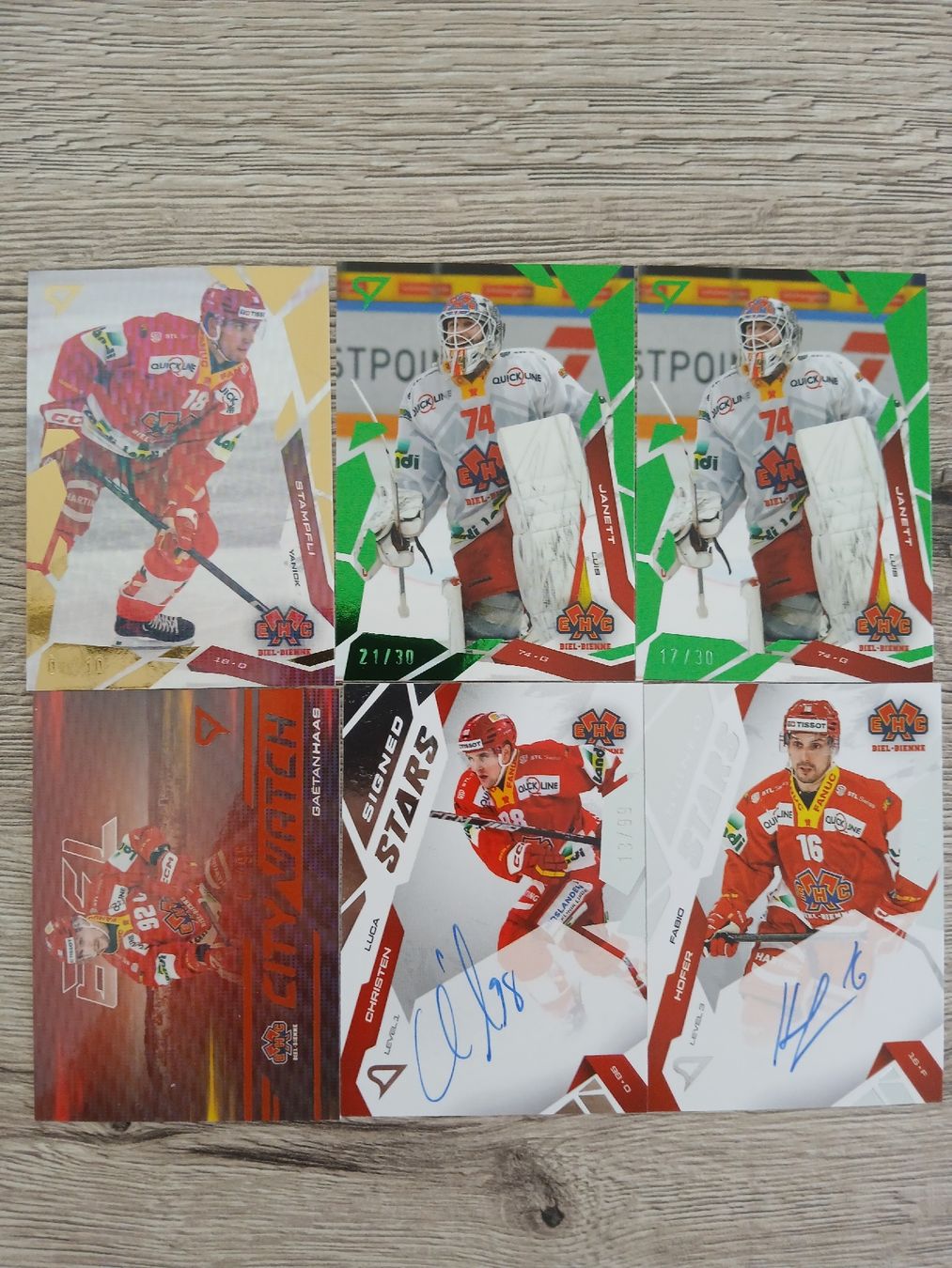 Sportzoo Sammelbilder & Trading cards: 6 Diverse EHC Biel Karten – Neu (gemäss Beschreibung) aus Düdingen von oliheimo92