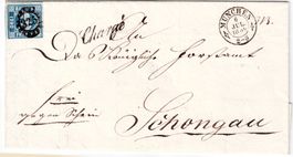 Bayern, München 1859 Charge Brief nach Schongau - Ak stempel