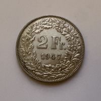 1947 2 Franken Silber ab Fr. 1.-