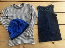 Namuk Merino Mütze & Merino Langarmshirt & Unterhemd 98/104