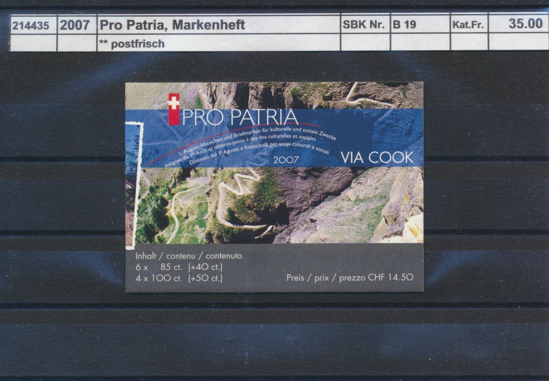 Tous les timbres: 2007 Pro Patria, Markenheftchen, ** postfrisch – Neuf (Voir description) à Winterthur par Zupogeru