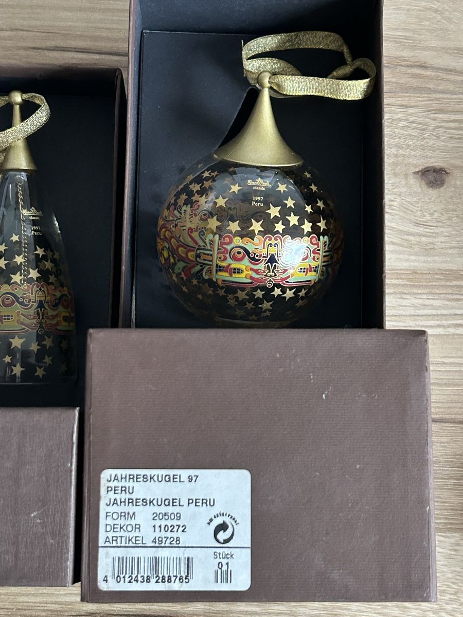 Tutte le decorazioni: 3 Jahreskugeln/Glocken Rosenthal Original – Nuovo e nell'imballaggio originale da möhlin venduto da Caja1 2