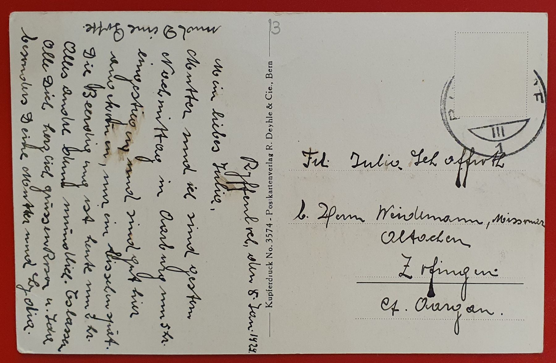 Cartoline postali: Station Hasle Rüegsau 1929 – Usato da Kreuzlingen venduto da Rschweiz1 1