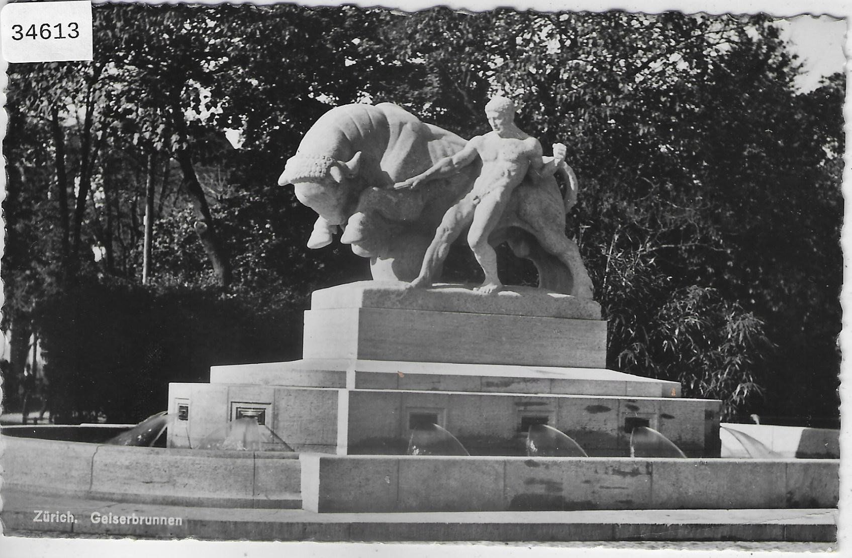 Cartoline postali: Zürich - Geiserbrunnen – Usato da Ettingen venduto da Kartenplanet