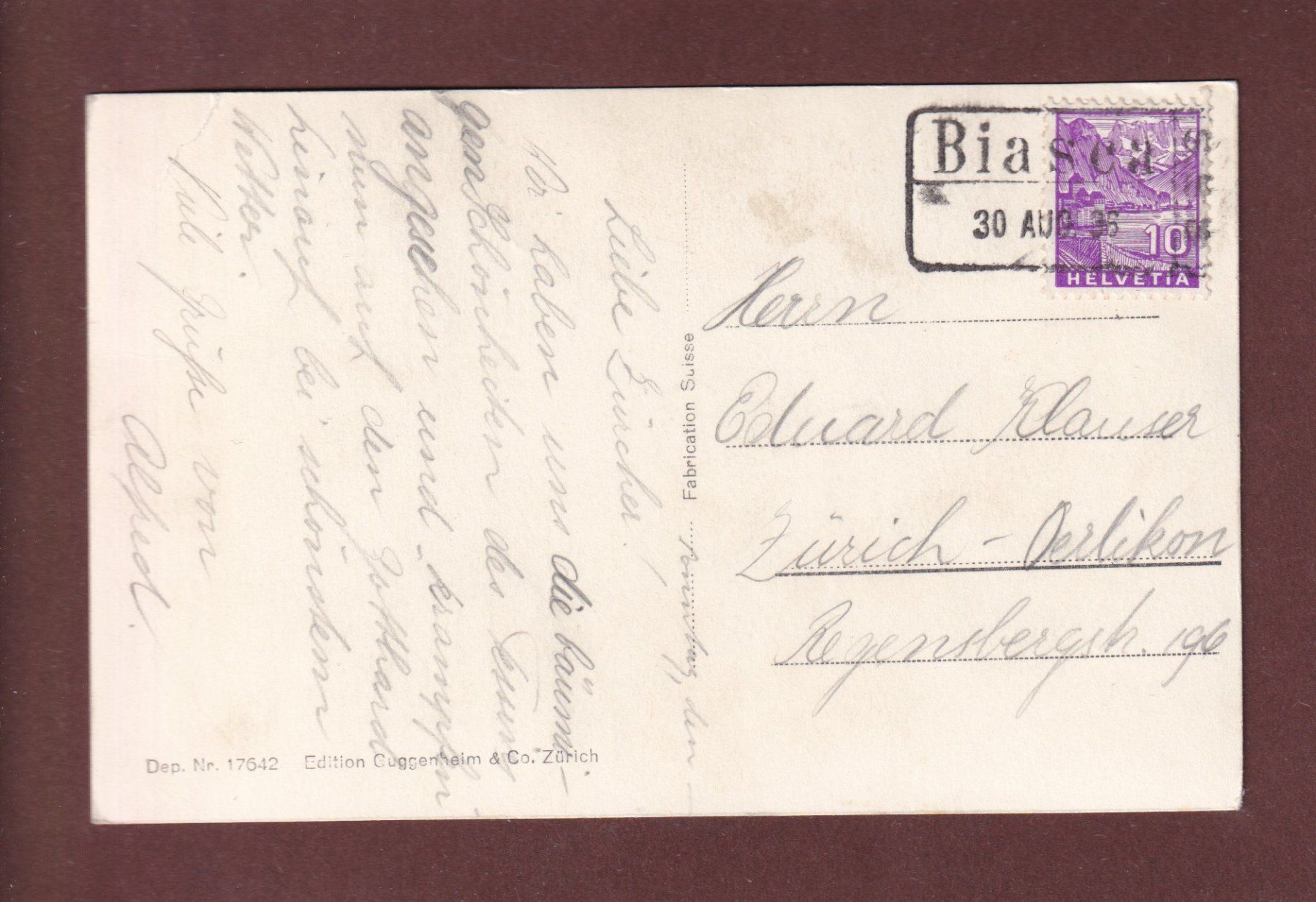 Ansichtskarten: LOCARNO - 1936 // pli d'angle // – Gebraucht aus Pully von nicecards-shop 1