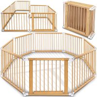 Wooden Baby Playpen Gate Set 8 Panels New