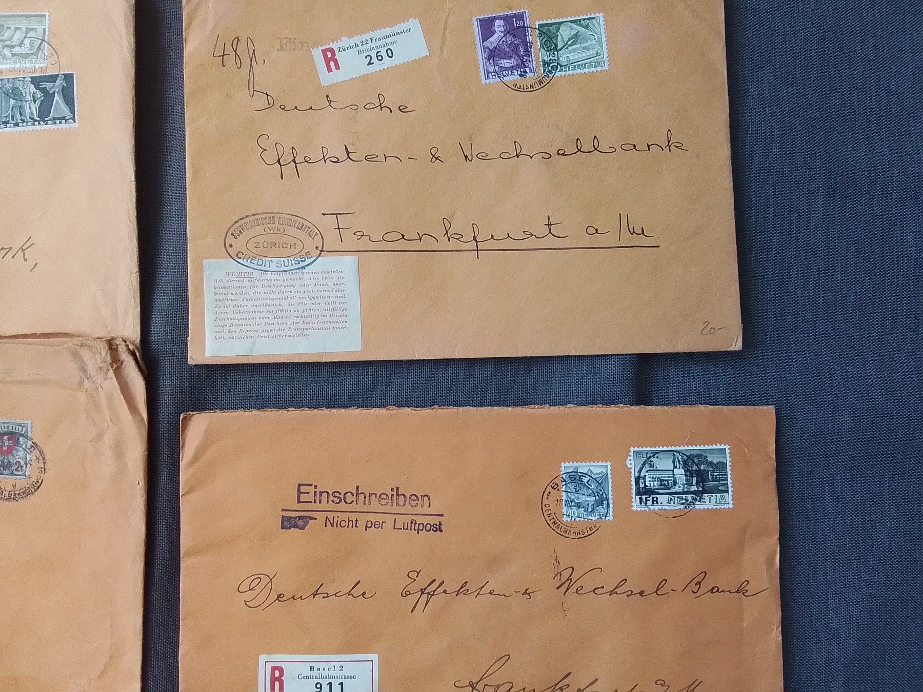 Tutti i francobolli: Lot Siegelbriefe , hoher Kat. Wert – Usato da Reichenburg venduto da ibiza18 2