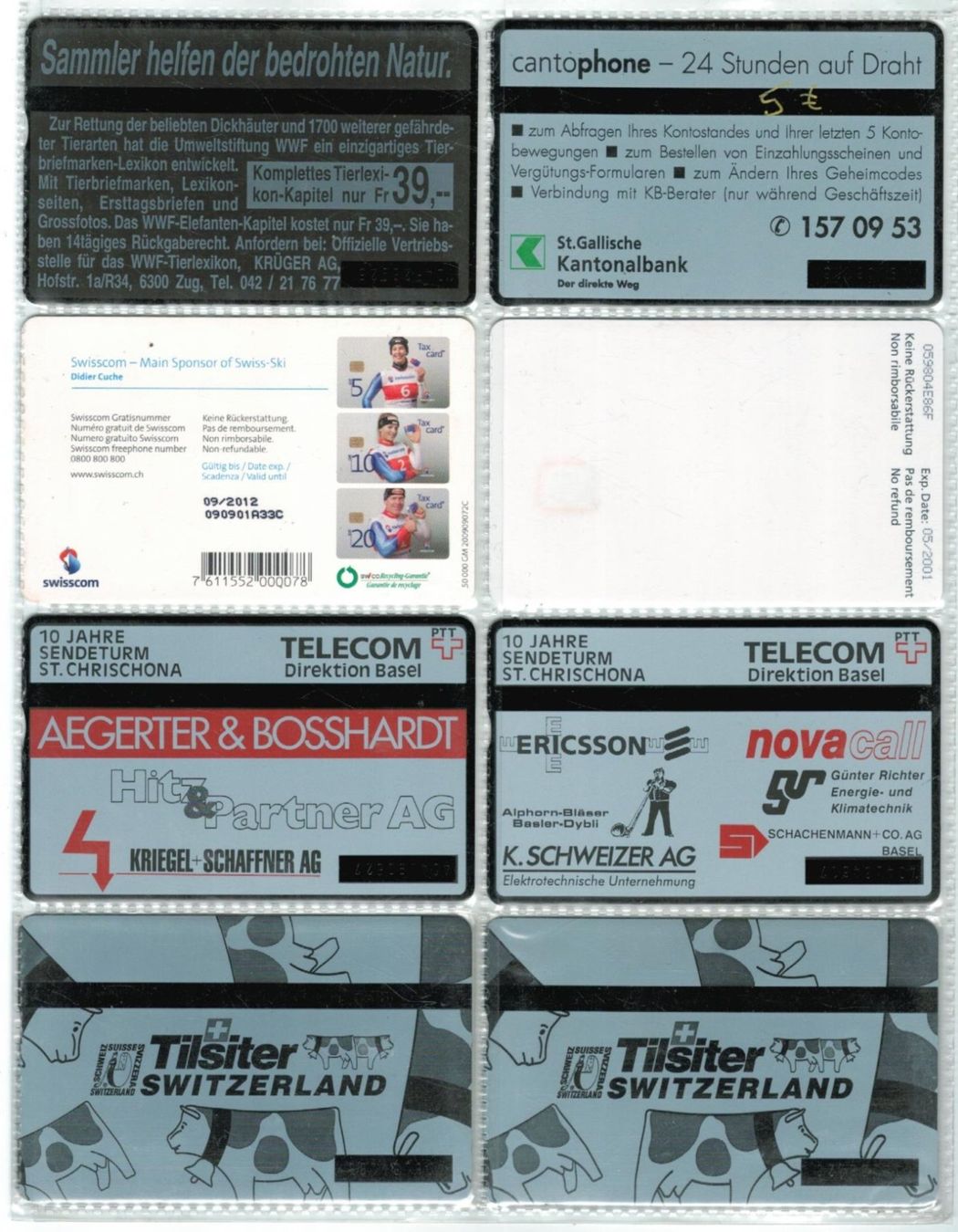 Swisscom Schede telefoniche: 8 Taxcards – Usato da Zürich venduto da Tolima194 1