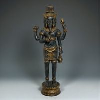 Brahma Bronze Statue – Khmer Stil – Kambodscha – 51,5 cm