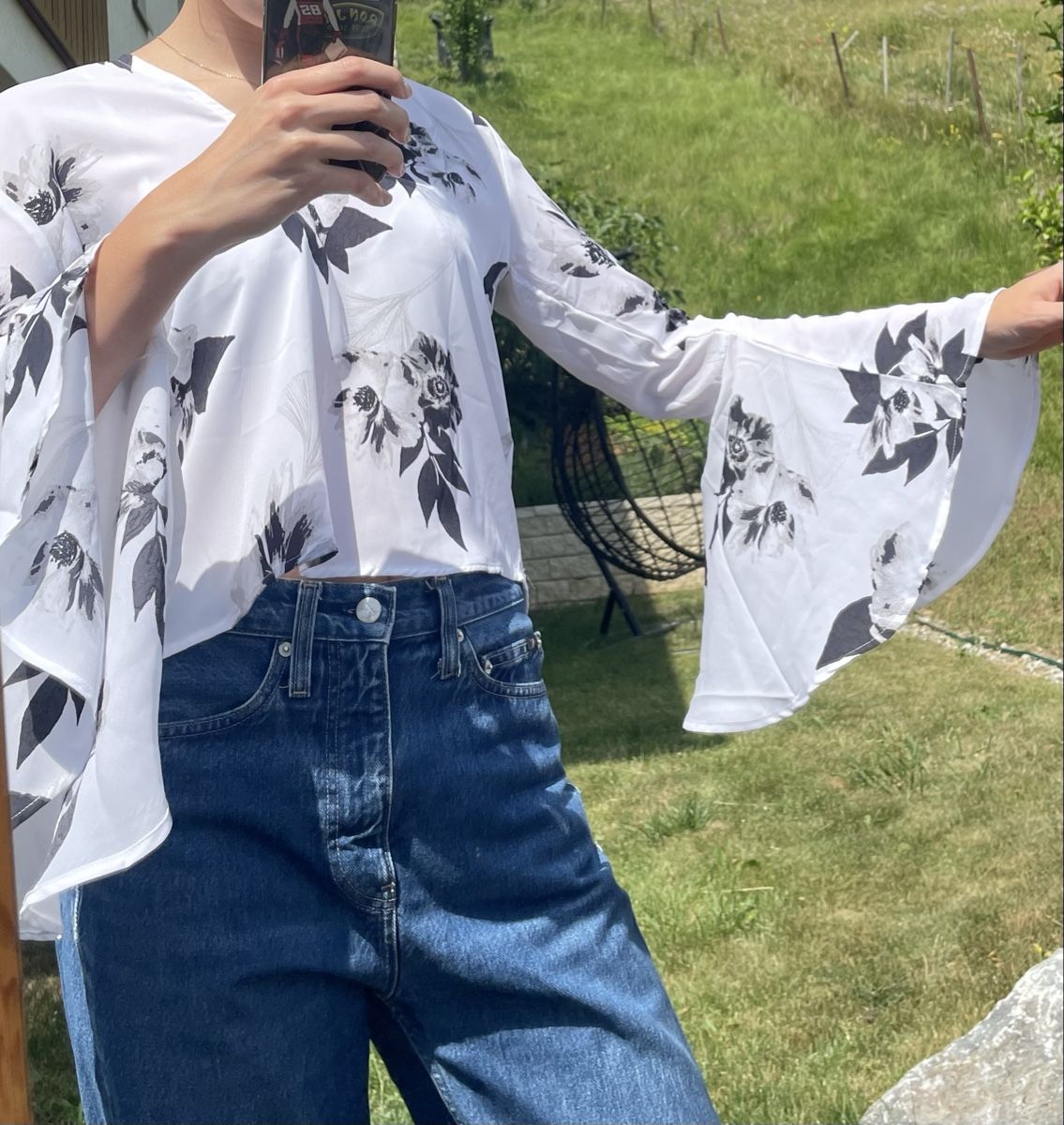 Camicette: Blouse à fleurs et manches amples- marque Amisu – Nuovo e nell'imballaggio originale da Montana venduto da Jeanne_huggler 2