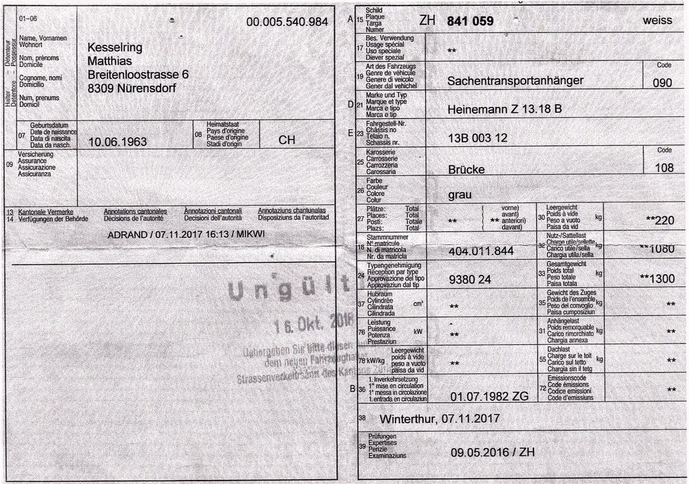 Heinemann Autoanhänger Kaufen auf Ricardo